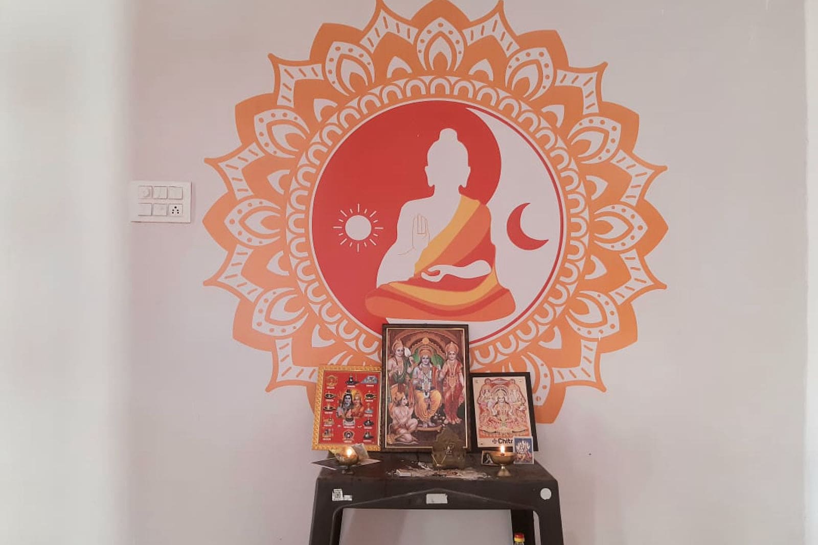 sacred image of lord buddha and other deities